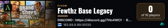 Fewthz Base Legacy live status badge