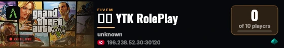 ☾★ YTK RolePlay live status badge