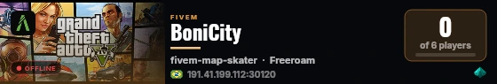 BoniCity live status badge