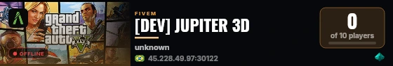 [DEV] JUPITER 3D live status badge
