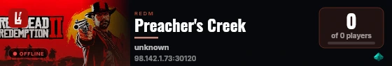 Preacher's Creek live status badge
