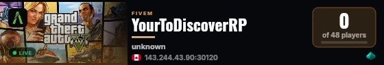 YourToDiscoverRP live status badge