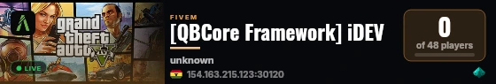 [QBCore Framework] iDEV live status badge