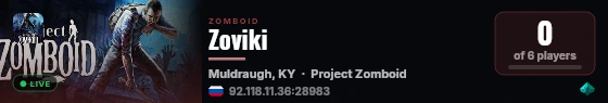 Zoviki live status badge