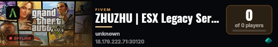 ZHUZHU | ESX Legacy Server live status badge