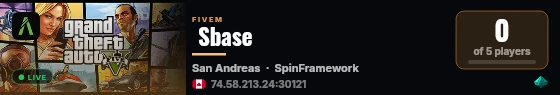  Sbase live status badge