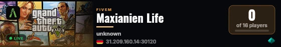 Maxianien Life live status badge