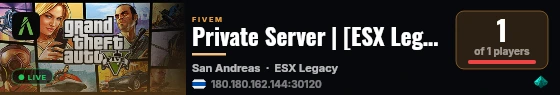 Private Server | [ESX Legacy] live status badge
