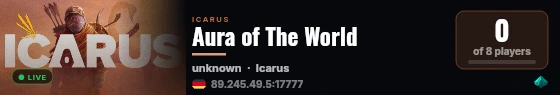 Aura of The World live status badge