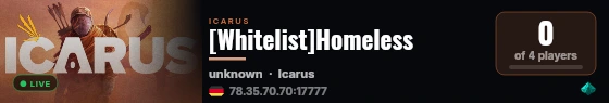 [Whitelist]Homeless live status badge