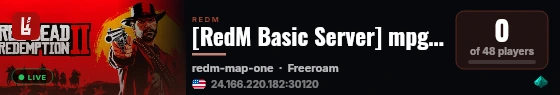 [RedM Basic Server] mpg_mx official live status badge