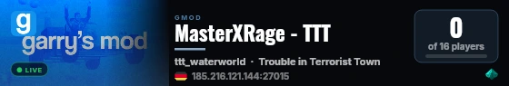 MasterXRage - TTT live status badge