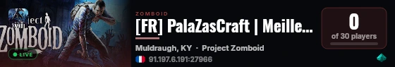 [FR] PalaZasCraft | Meilleur serveur FR live status badge