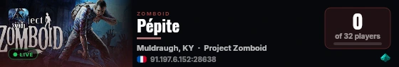 Pépite live status badge
