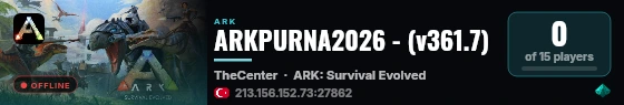 ARKPURNA2026 - (v361.7) live status badge