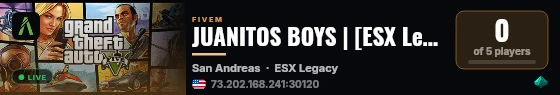 JUANITOS BOYS | [ESX Legacy] live status badge
