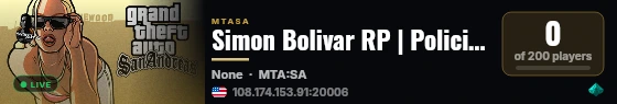 Simon Bolivar RP | Policias | Robos | Gangas | Dominicano | Rol Serio live status badge