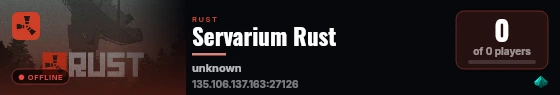 Servarium Rust live status badge