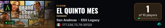 EL QUINTO MES live status badge