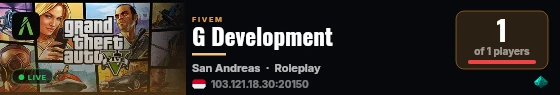 G Development live status badge