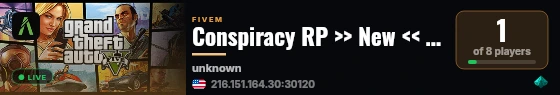 Conspiracy RP >> New << 16+ live status badge