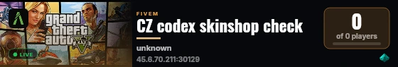 CZ codex skinshop check live status badge