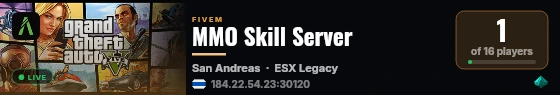 MMO Skill Server live status badge