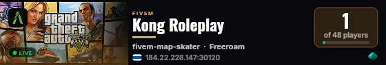 Kong Roleplay live status badge