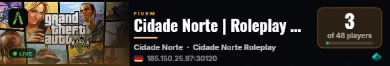 Cidade Norte | Roleplay Português | Realismo live status badge
