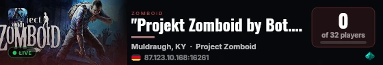 "Projekt Zomboid by Bot.AEO-Netzwerk.de" live status badge