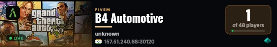 B4 Automotive live status badge