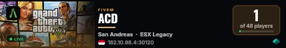 ACD live status badge