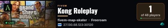 Kong Roleplay live status badge