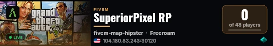 SuperiorPixel RP live status badge