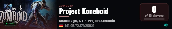 Project Koneboid live status badge