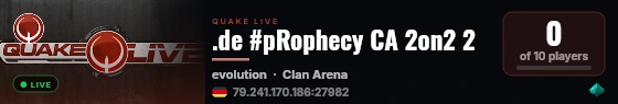 .de #pRophecy CA 2on2 2 live status badge