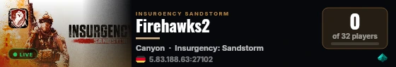 Firehawks2 live status badge