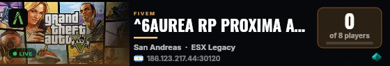 ^6AUREA RP PROXIMA APERTURA live status badge