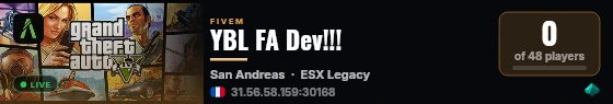 YBL FA Dev!!! live status badge