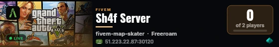 Sh4f Server live status badge