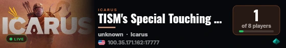 TISM's Special Touching Server live status badge