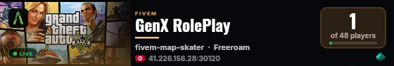 GenX RolePlay live status badge