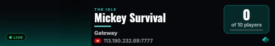 Mickey Survival live status badge