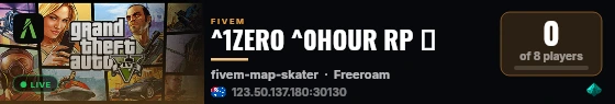 ^1ZERO ^0HOUR RP ☣️ live status badge