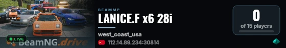LANICE.F x6 28i live status badge