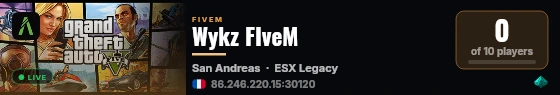 Wykz FIveM live status badge