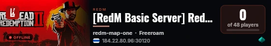 [RedM Basic Server] RedM Test live status badge
