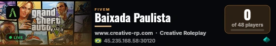 Baixada Paulista live status badge