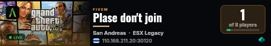 Plase don't join live status badge