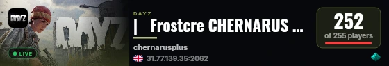 |   Frostcre CHERNARUS 1PP | BBP | HELI | EVENTS | LOOT+ live status badge